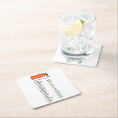 あなたの小妖精や小人の名前は何ですか。 クリスマス・パーティのコースター スクエアペーパーコースター (インサイチュ)