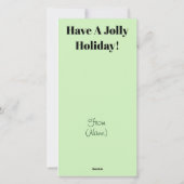 あなたの小妖精や小人の名前は何ですか。  休日の挨拶状 シーズンカード (裏面)