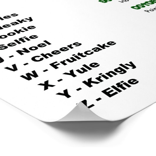 あなたの小妖精や小人名は?クリスマス・ホリデー・ポスター ポスター (角)