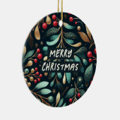あなたの小妖精や小人尊重クリスマスを見つける セラミックオーナメント (右)