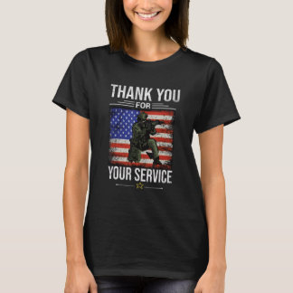 あなたの尽力に感謝 アメリカ国旗 ベテラン Tシャツ