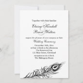 あなたの尾羽の結婚式招待状の白を揺すって下さい 招待状 (正面)