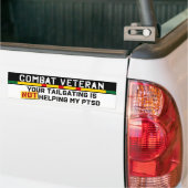 あなたの尾行は私の救済PTSDベトナムの獣医ではない バンパーステッカー (トラック上)