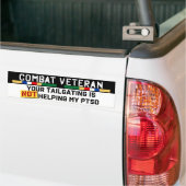 あなたの尾行は私の救済PTSD湾岸戦争ではない バンパーステッカー (トラック上)