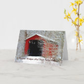 あなたの屋根付橋「考えること」挨拶状 カード (黄色い花)