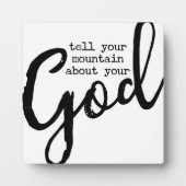 あなたの山にあなたの神のキリスト教のサインについて伝える フォトプラーク (正面)
