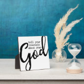 あなたの山にあなたの神のキリスト教のサインについて伝える フォトプラーク (インサイチュ)