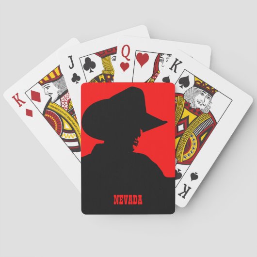 あなたの州のカスタマイズ可能な文字のカウボーイ トランプ (裏面)