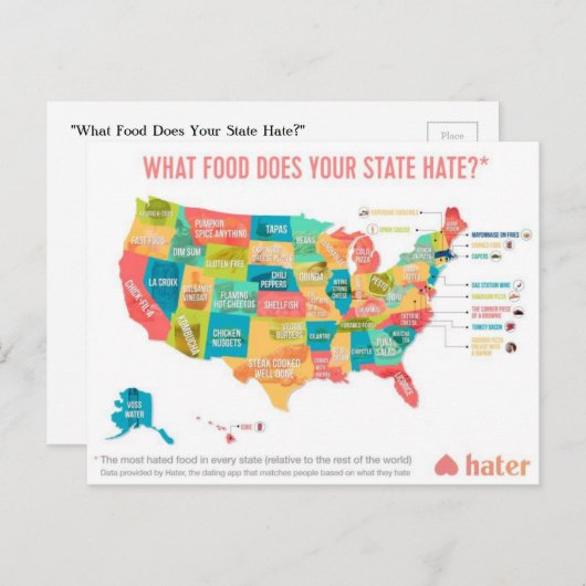 あなたの州は何を嫌う? ポストカード (正面/裏面)