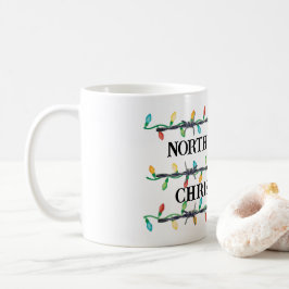 "あなたの州" 有刺鉄線とクリスマスイルミネーション コーヒーマグカップ