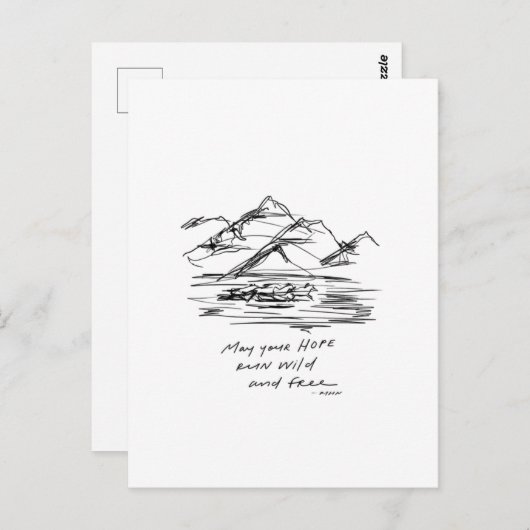 あなたの希望は野生走で自由であり得る – 感動的 ポストカード (正面/裏面)