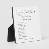 あなたの席はイーゼル結婚付きの卓上のプラークを待っている フォトプラーク (正面)