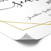 あなたの席は結婚披露宴の緑の金ゴールドを待つ ポスター (角)