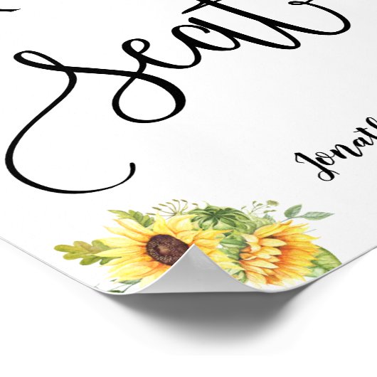 あなたの席は結婚披露宴ひまわりサインを待っている ポスター (角)