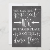 あなたの席を見つける結婚ここにポスターのサイン・カード5x7 (正面)