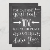 あなたの席を見つける結婚ここにポスターのサイン・カード5x7 (正面/裏面)