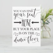 あなたの席を見つける結婚ここにポスターのサイン・カード5x7 (スタンド正面)
