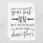 あなたの席を見つける結婚ここにポスターのサイン・カード5x7 (正面/裏面)