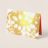 あなたの年に喜びのクリスマスフォトが満たされますように 箔カード (正面)