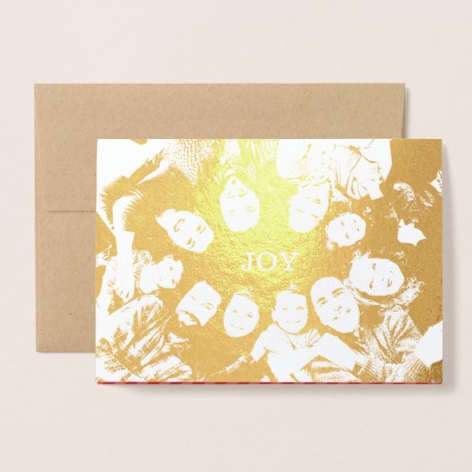 あなたの年に喜びのクリスマスフォトが満たされますように 箔カード (封筒付き正面)