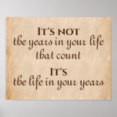 あなたの年の引用文の人生感動的 ポスター (正面)