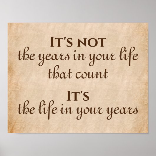 あなたの年の引用文の人生感動的 ポスター (正面)