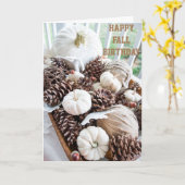 あなたの年齢が「上がる」幸せな「秋誕生日」 カード (黄色い花)