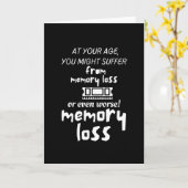 あなたの年齢だと、記憶喪失に苦しむかもしれない、または カード (黄色い花)