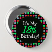 あなたの年齢、それをあります私の誕生日、水玉模様がボタンがかかります加えて下さい 缶バッジ (正面&裏面)