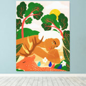 あなたの幸せな場所を見つけて、頻繁にそこに行く キャンバスプリント (インサイチュ (ウッドフロア))