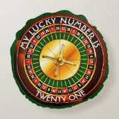 あなたの幸運な数を用いるカジノのルーレット盤 ラウンドクッション (裏面)