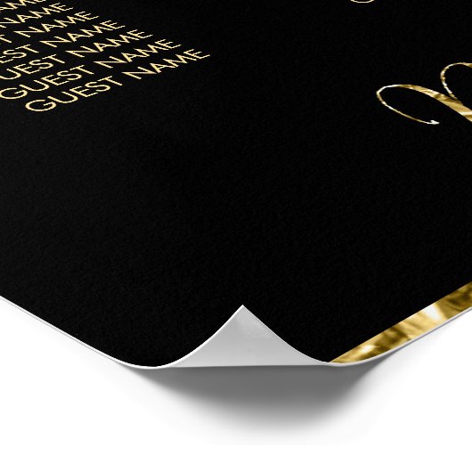 あなたの座席のゴールドフォイルのサインを見結婚つけなさい ポスター (角)