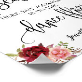 あなたの座席のサイン結婚式のレセプションマルサラを見つける ポスター (角)