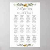 あなたの座席の水色ひまわりワイルドフラワーを見つける ポスター (正面)