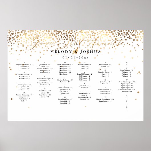 あなたの座席は、星のシーティングチャート、アルファを待つ ポスター (正面)