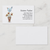 あなたの庭をいかにするか育てて下さい · 鳥及び花 名刺 (正面/裏面)