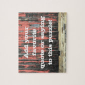 あなたの引用文ことわざフレーズバーンウッドファミリーギフトを追加 ジグソーパズル (縦)