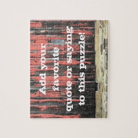 あなたの引用文ことわざフレーズバーンウッドファミリーギフトを追加 ジグソーパズル (縦)