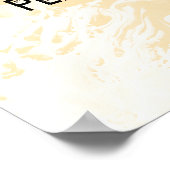 あなたの引用文カスタムホワイトマーブルピーチを追加淡い色のする ポスター (角)