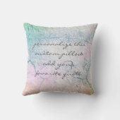 あなたの引用文ピロー剥離スタッコ絵を描デザインを追加する クッション (裏面)