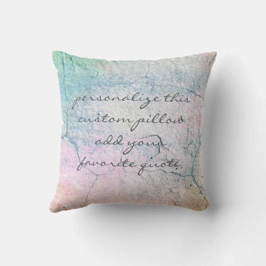 あなたの引用文ピロー剥離スタッコ絵を描デザインを追加する クッション (裏面)
