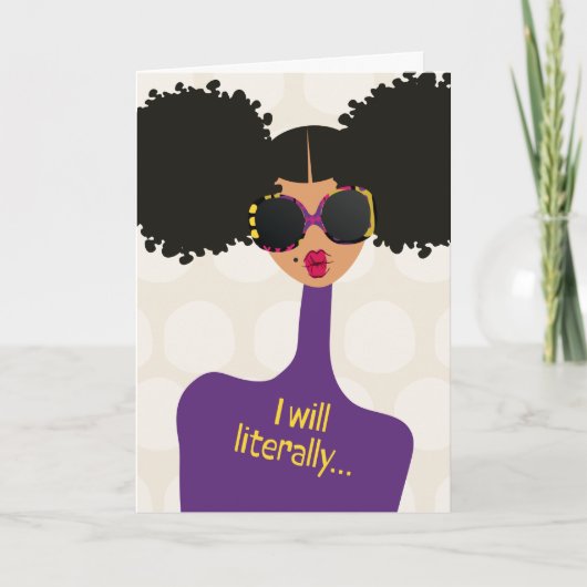 あなたの強い友人をチェック – 私は文字通り行く サンキューカード (正面)