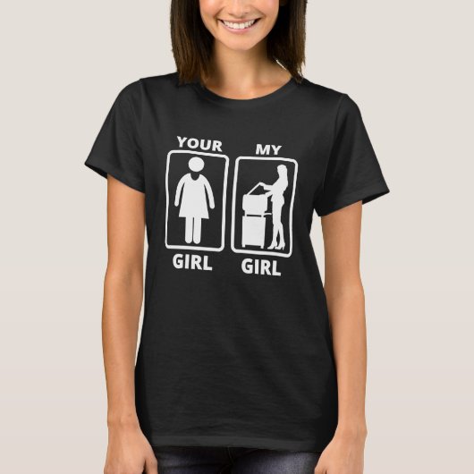 あなたの彼女 僕の彼女 奥さん 秘書 引用 アシスタント Tシャツ (正面)