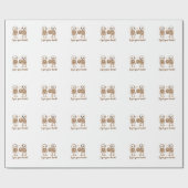 あなたの後ろを守るキュートなスケルトンのハロウィン名言 ラッピングペーパー (フラット)