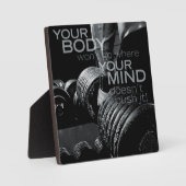 あなたの心と体をプッシュ – トレーニング やる気を起こさせる フォトプラーク (正面)