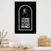 あなたの心のドアでスタンドガード – 引用文 ポスター (キッチン)
