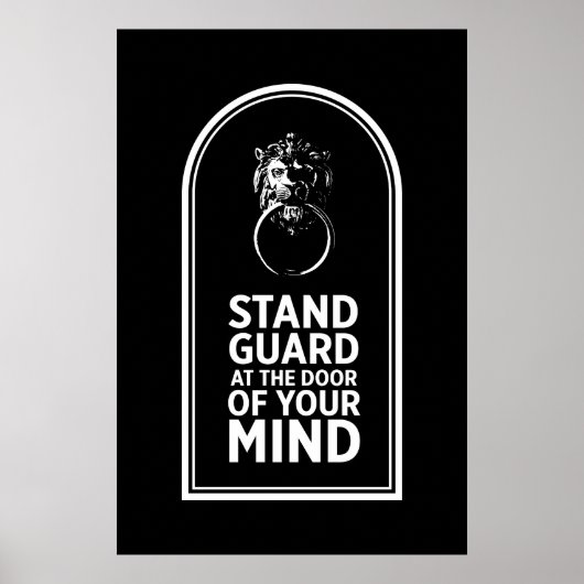 あなたの心のドアでスタンドガード – 引用文 ポスター (正面)