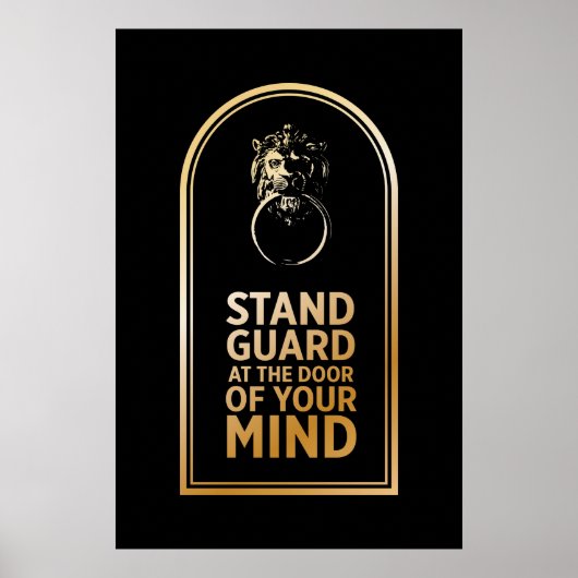 あなたの心のドアでスタンドガード – 引用文 ポスター (正面)