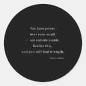 あなたの心の上に力マルクス・アウレリウス・ストフィロソ ラウンドシール (正面)