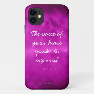 あなたの心の声が私の魂に語りかける - 紫色 iPhone 11 ケース